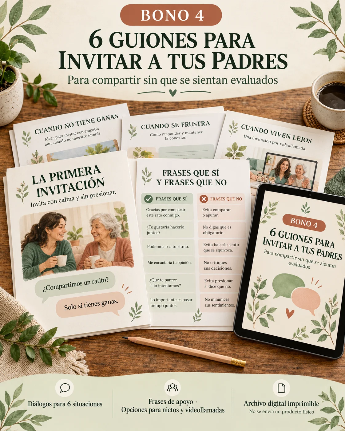 Bono 4: 6 Guiones para Invitar a tus Padres